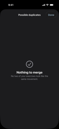 The Merging two names screen